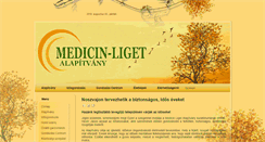 Desktop Screenshot of medicinliget.hu